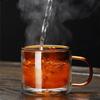 270ml Double Layer Transparent Glass Cup Creative Heat-Resistant Glasses Juice Milk Coffee Mug with Handle Home Drinkware New