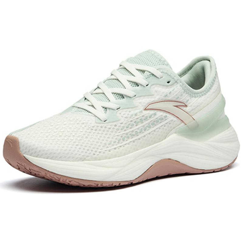 Anta Tron 2.0 Breathable Low-Top Running Shoes Women's White Gray Green Sneakers 122225586S-4