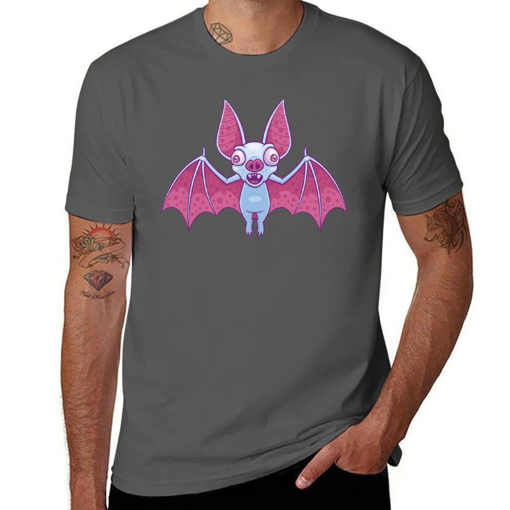 Albino Vampire Bat TShirt Casual Lightweight Short Sleeve Top