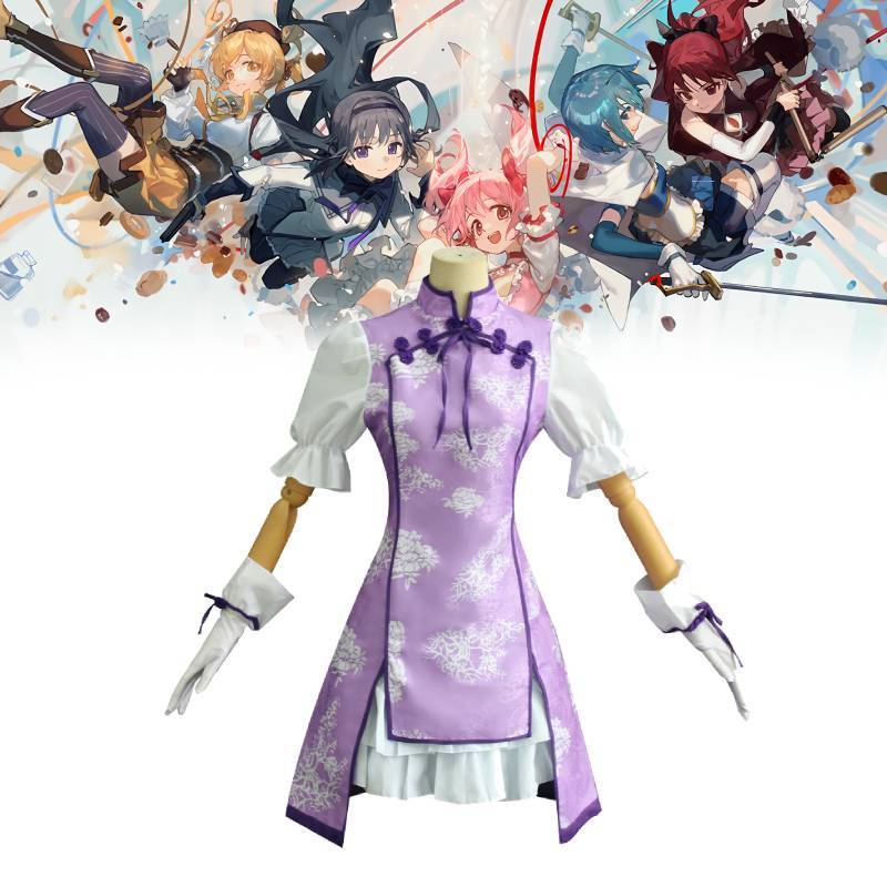 Puella Magi Madoka Magica Akemi Homura Cosplay Costume Polyester Kimono For Anime Role Play