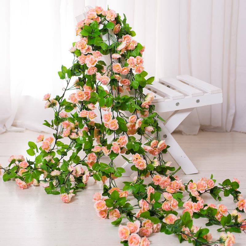 Artificial Rattan Rose Vine for Ceiling & Wall Decor - Wedding & Pipe Covering