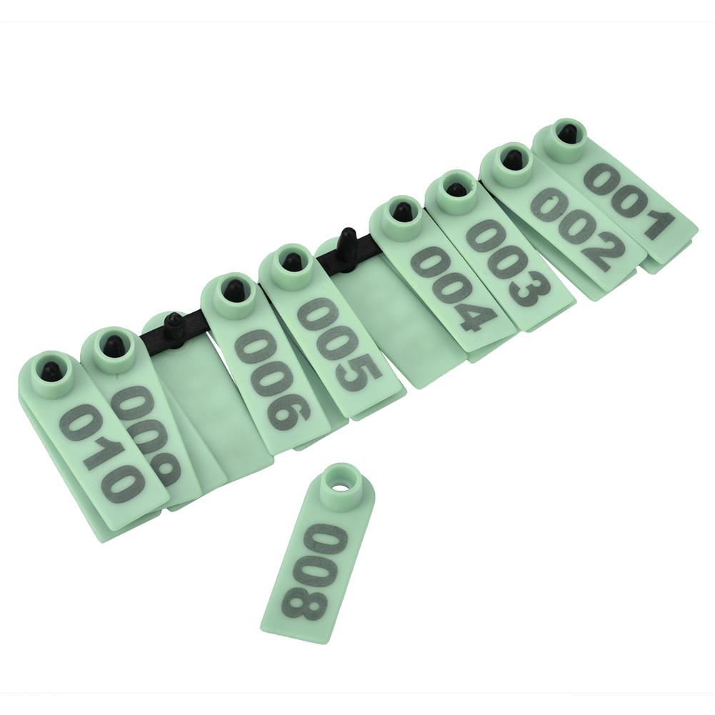 Viehzucht Ohrmarke Kunststoff 1 bis 100 Nummer Leuchtende Farbe Tieranhänger für Ziege Schaf Schwein Landwirtschaftliche Versorgung
