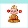 Feng Shui Wealth God Resin Figurine With Spring Balance For Home Office Decor