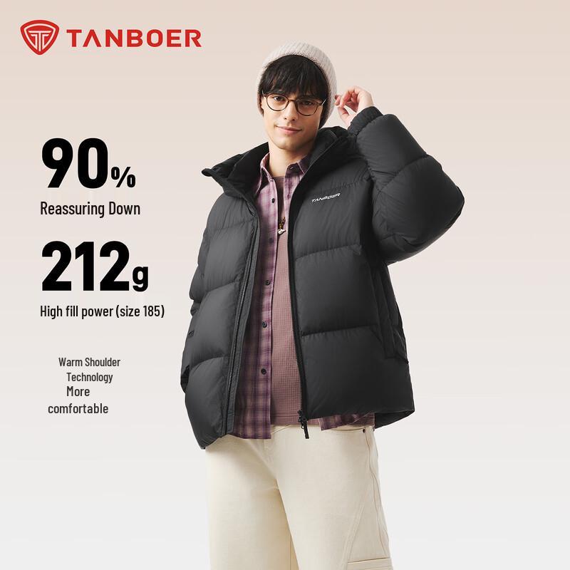 Tanbor Men s Puffy Hooded Down Jacket 2XL