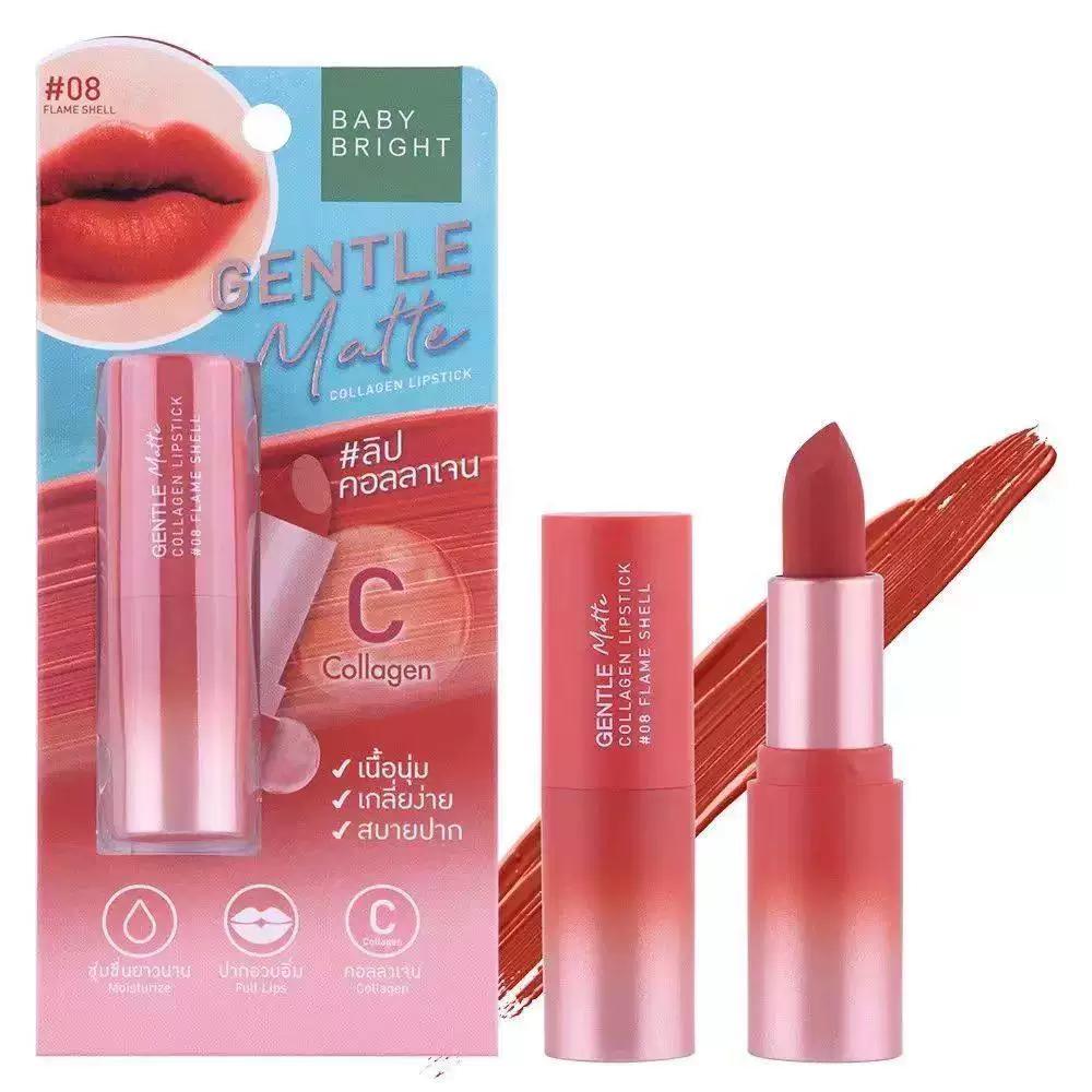 Thailand Babybright Lipstick Lip Gloss Matte Lip Mud Lip Glaze Non-Stick Cup Long-Lasting Wrinkle-Covering Moisturizing