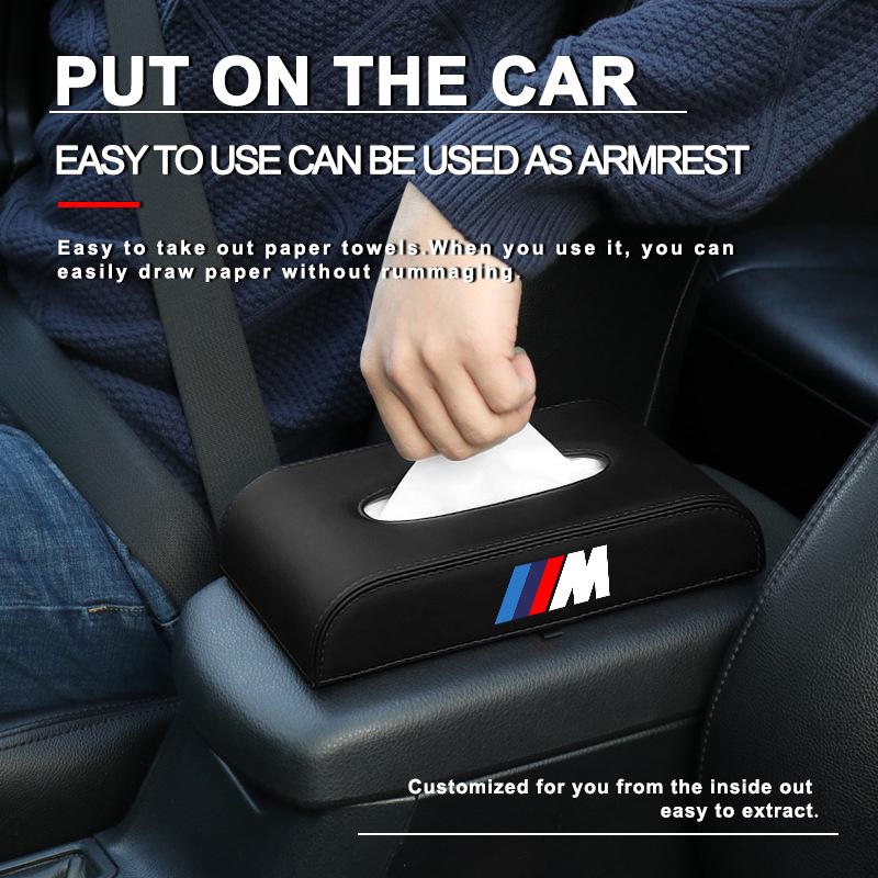 Car Tissue Box Holder Armrest Box Storage Case Car Accessories For BMW X5 X1 X3 X6 1 3 5 6 7 GT Z Series E84 E83 E70 F15 E71 F16
