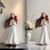 Heart Angel Resin Figurine: Creative Handcrafted Desktop Ornament Gift