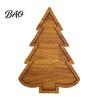 Cheese Board for Holidays Christmas Tree And Elk Serving Tray, Durable Wood Partitioned Home Table Decor Food Platter, Decorative Dinnerware