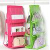 1PC Double-sided Six-mouth Bag Hanging Bag, Non-woven Hanging Handbag Storage Hanging Bag, Bag Storage Bag