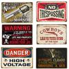 No Parking Metal Signs Tin Poster Caution Danger No Smoking Wall Art Painting Advertising Board Vintage Home Decor YI-212