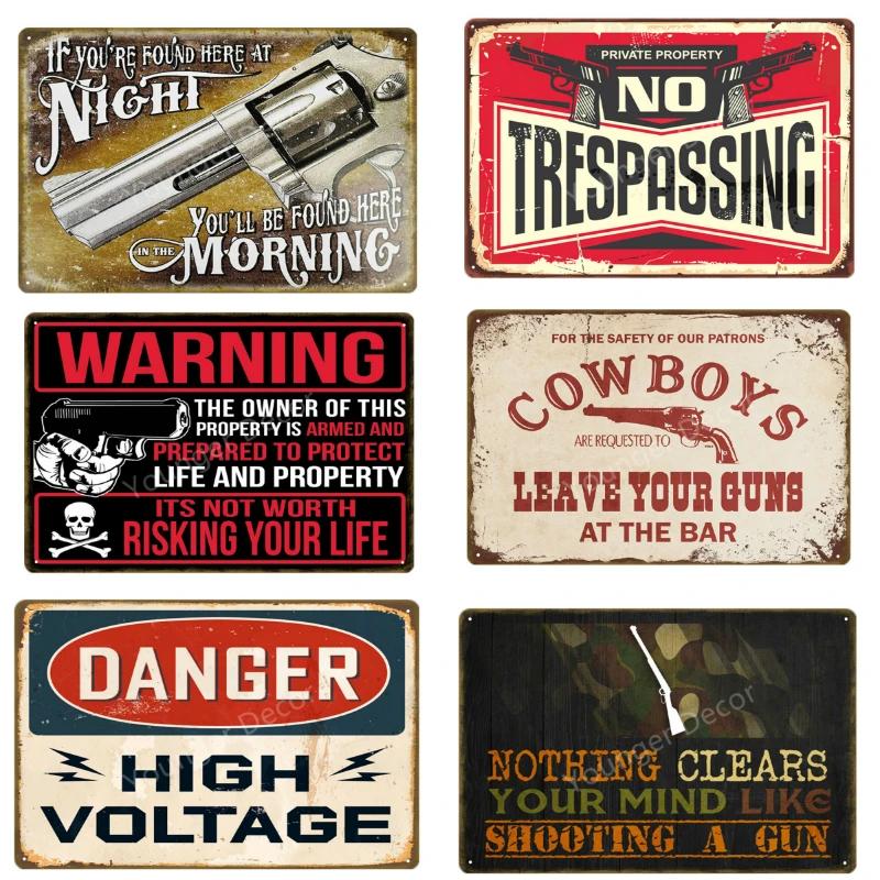 No Parking Metal Signs Tin Poster Caution Danger No Smoking Wall Art Painting Advertising Board Vintage Home Decor YI-212