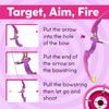 Kids Shooting Set Bow and Arrow Set with Flashing Pink LED Lights Arrow Rack Target and Quiver Hunting Chain for Boys Girls