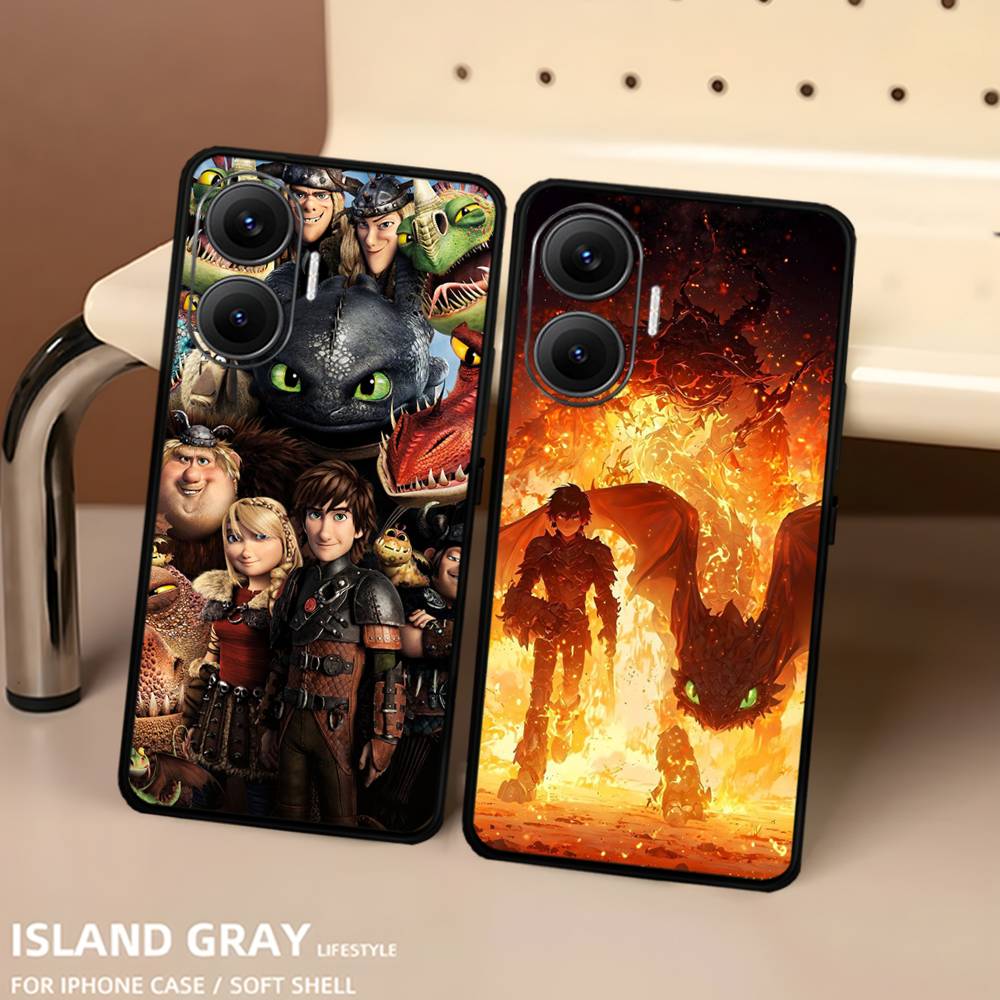 Movie How To T-Train Your D-Dragon Phone Case For Xiaomi Mi 5X 8 9 10 11 12 Lite Pro 10T PocoX3pro PocoM3 Note 10 Pro Lite