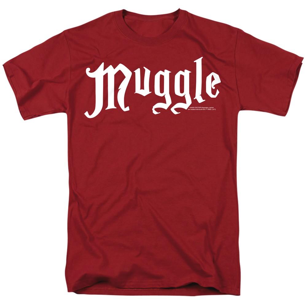 Harry Potter - Muggle - Adult Unisex Short Sleeve T-Shirt - Red XL