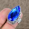 Blue Topaz Genstone Handmade 925 Sterling Silver Jewelry Ring Size 7 KKG-465