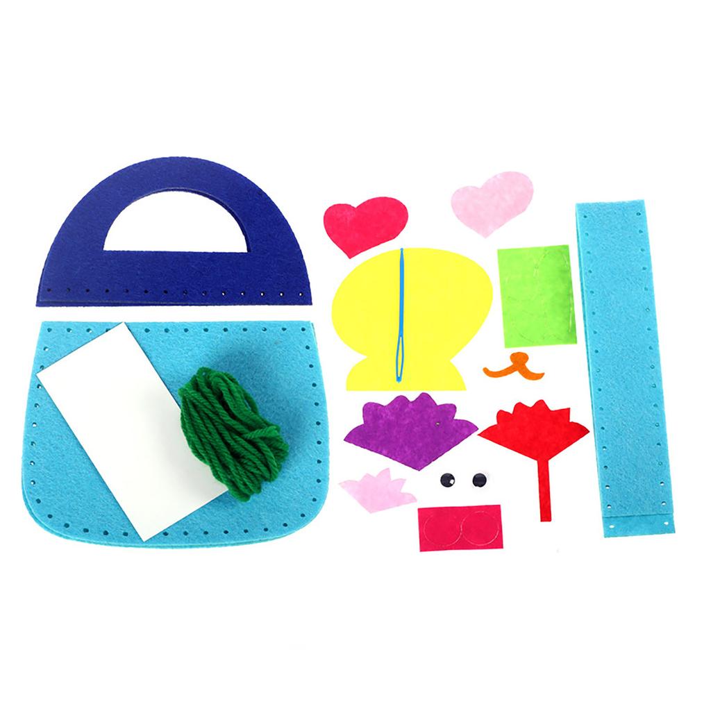 DIY Craft Sewing Felts Handbag Kit Christmas Candy Gift Bags Kids Sewing Toys