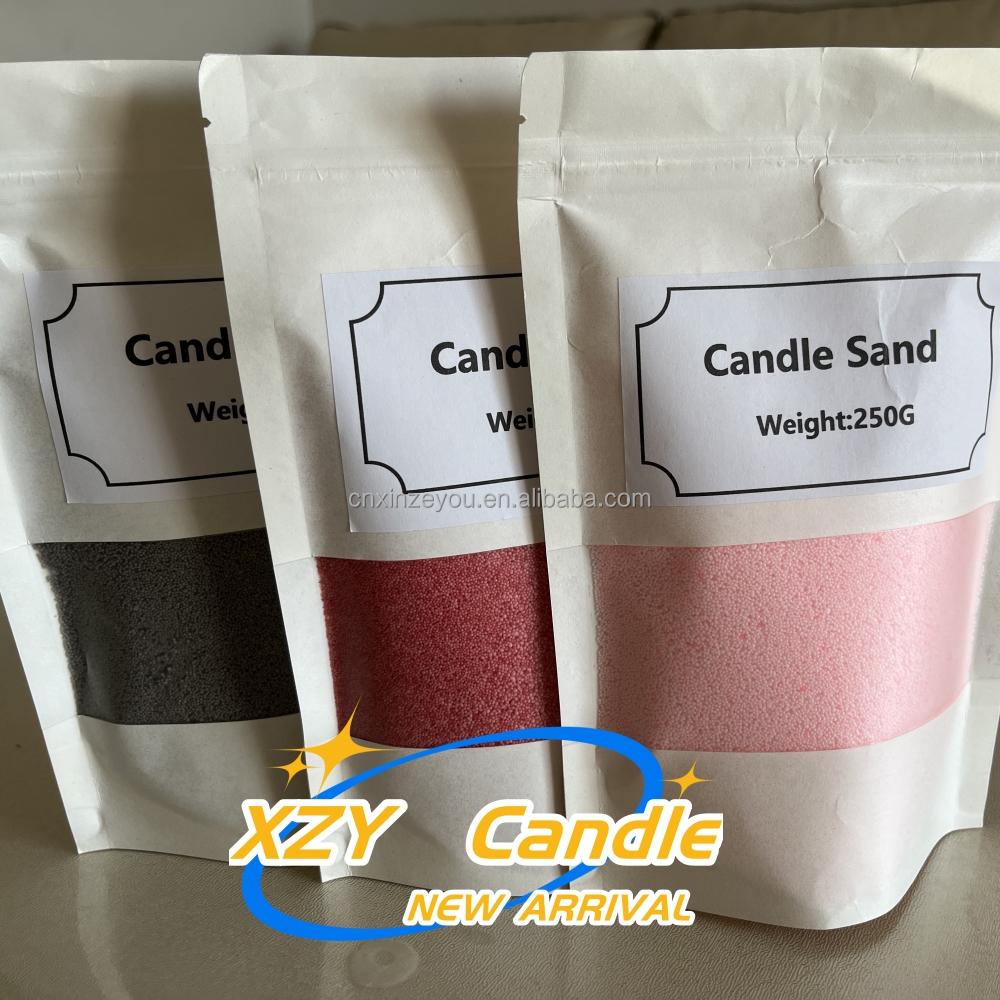 Natural Pearl Wax Sand DIY Art Set Handmade Organic Glass Jar Classical Continuous Burning Unscented Candles Wedding Candle