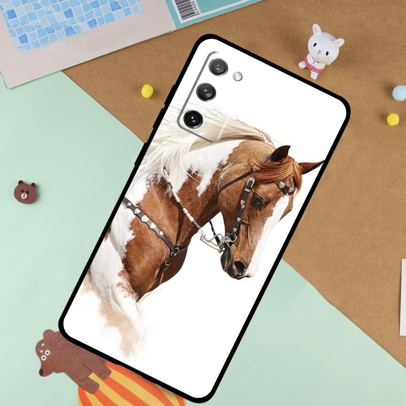 Horse Pony Painted Soft Case For Samsung Galaxy S25 Ultra S9 S10 S20 FE S21 S22 S23 Plus S24 Ultra Funda Cover