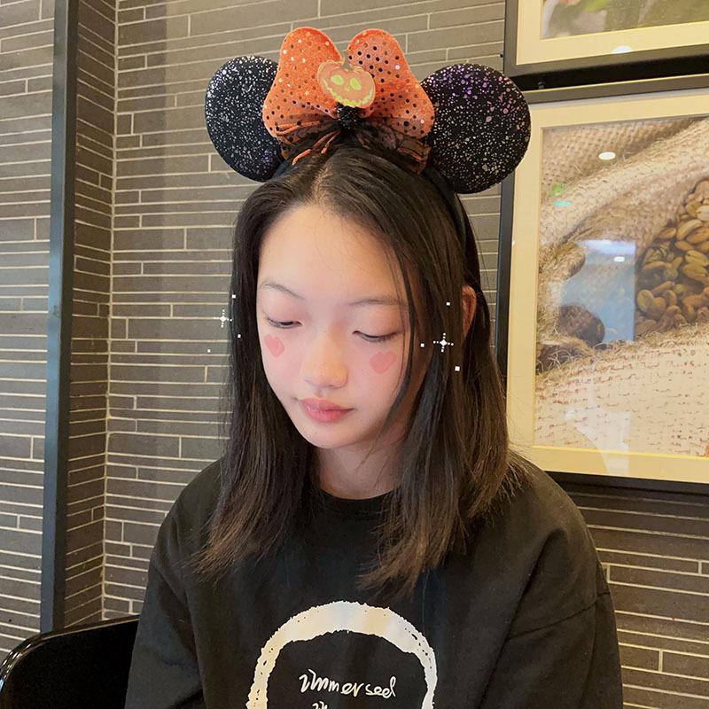 Kids' Halloween Minnie Ears Bow Headband for Festival & Fun Photos