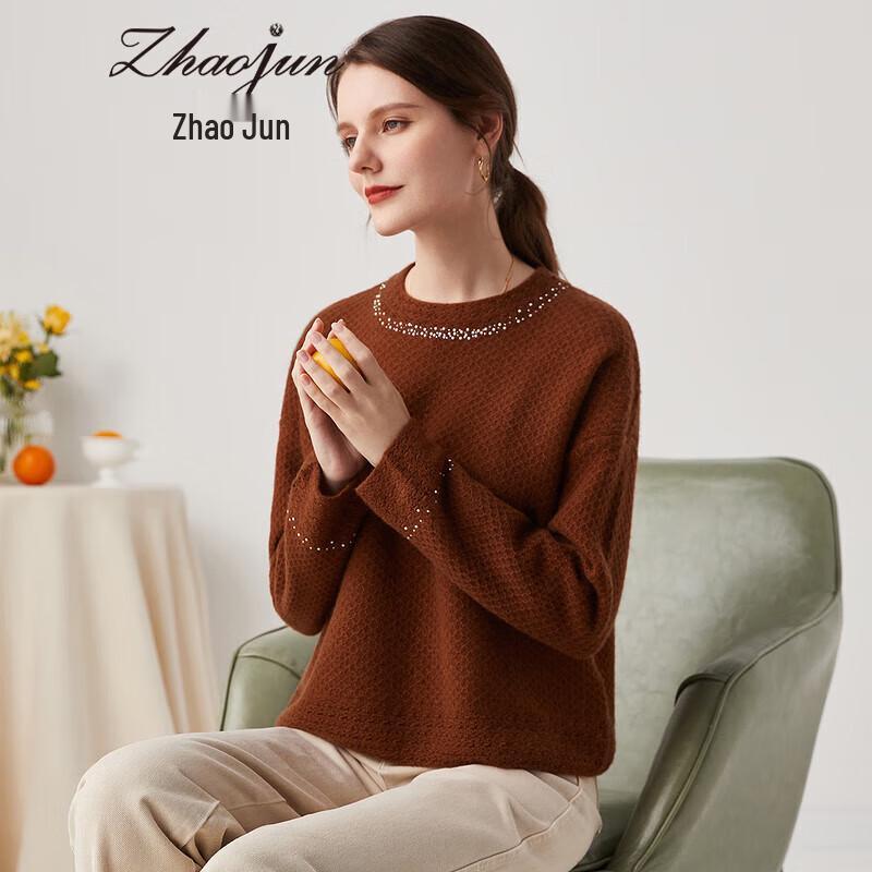 

Женский толстый кашемировый свитер с круглым вырезом L