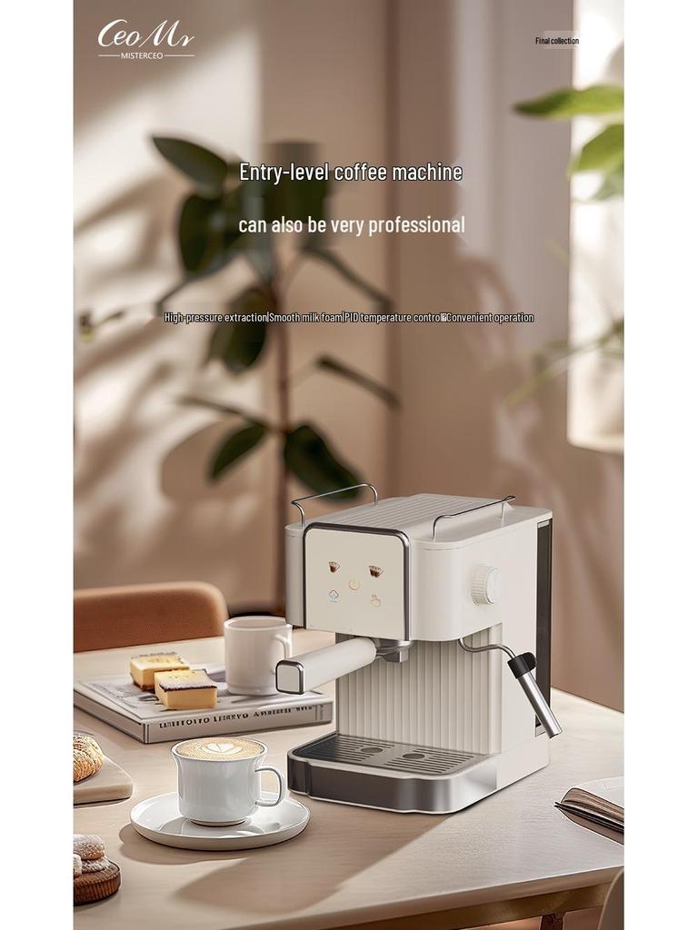 Multi-Functional Semi-Automatic Italian Coffee Machine with Milk Frother, 20 Bar Pressure, for Home Use