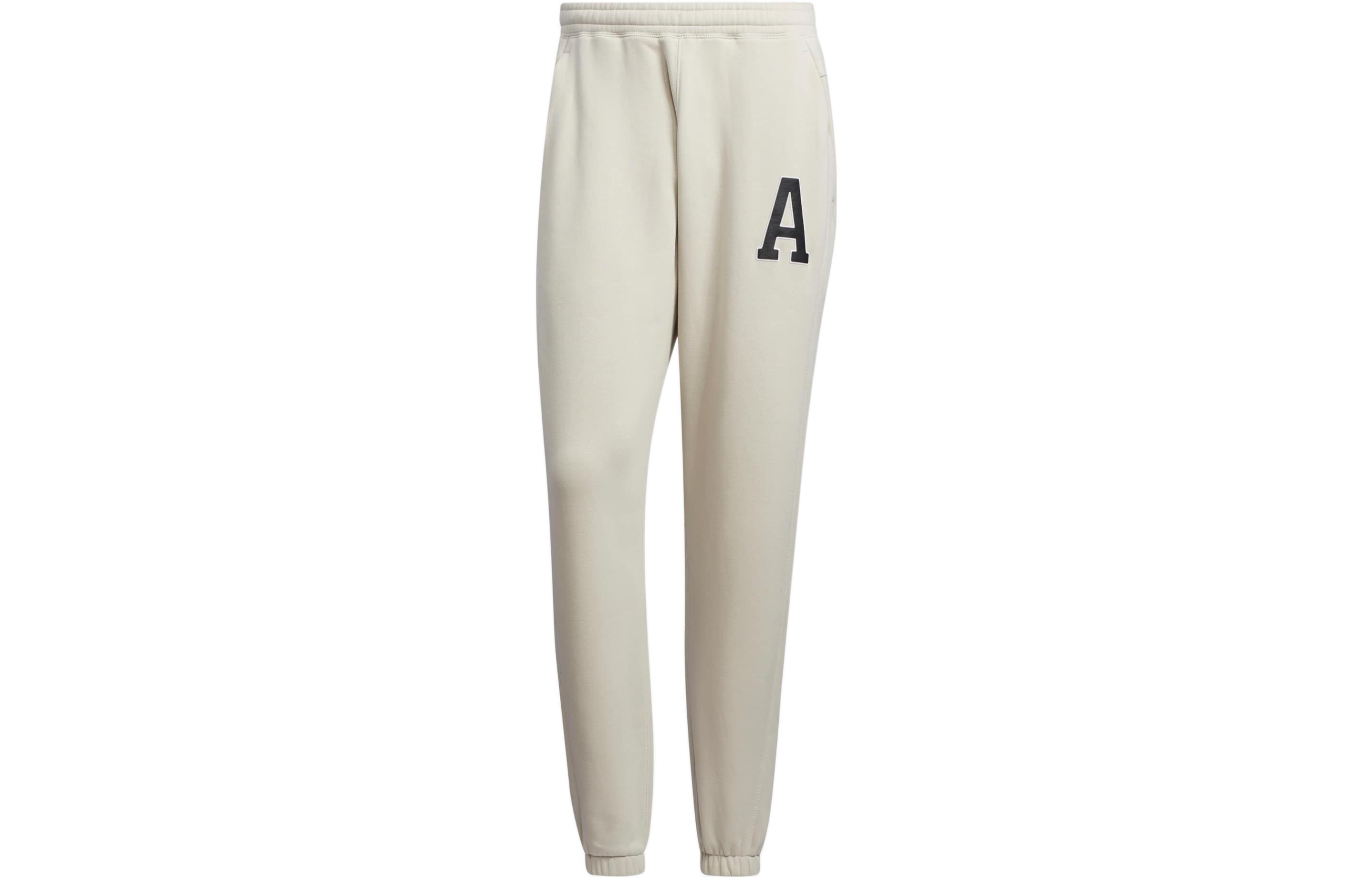 Adidas Knitted Sweatpants Men s White Moderate Cuffed Pants IB2718 L