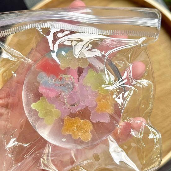 1/3Pcs Bear Sugar Stress Ball Anxiety Relief Transparent Squeeze Ball Sensory Toy Portable Travel Sensory Ball Pinch Fidget