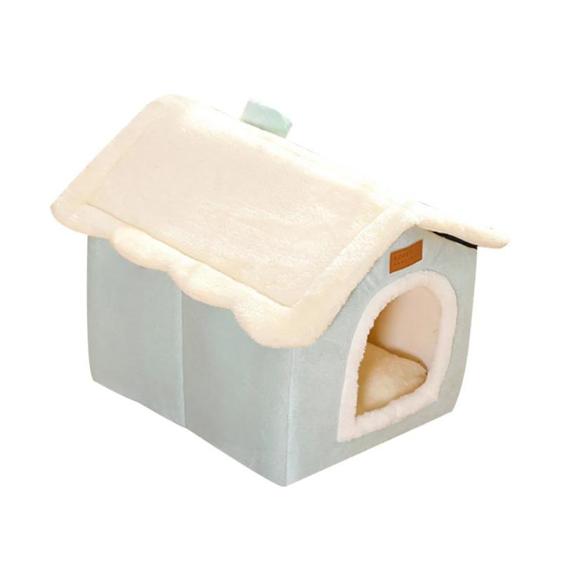 Foldable Dog House Pet Cat Bed Winter Dog Villa Sleep Kennel Removable Nest Warm Enclosed Cave Sofa Pet Supply