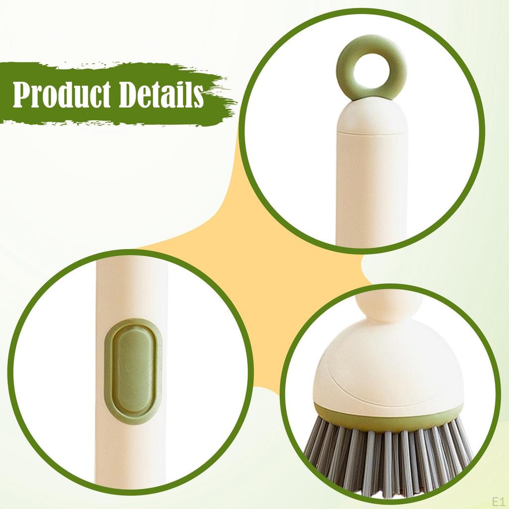 Soap Dispensing Dish Brush Kitchen Cleaning Dishwashing Scrubber for Tiles