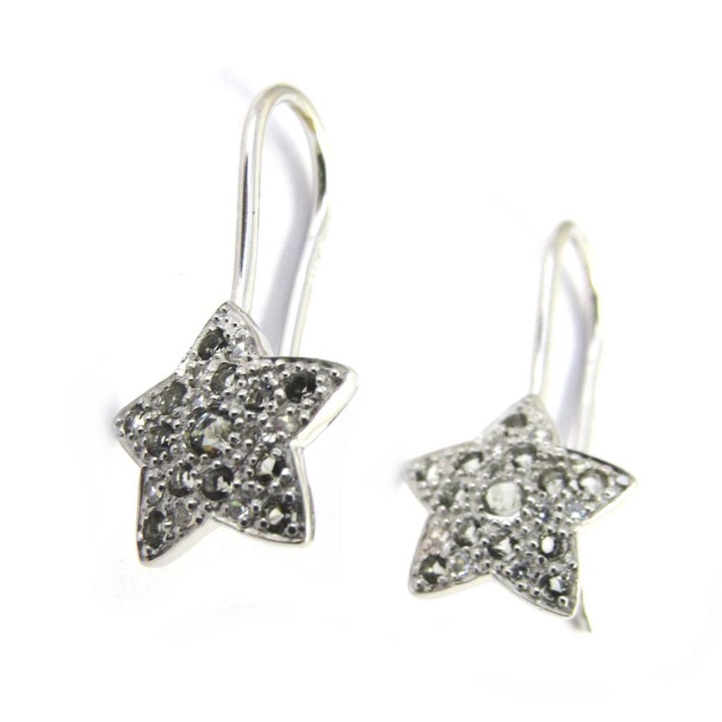 Altesse [M1195] - Boucles Argent 'Etoiles'  gris