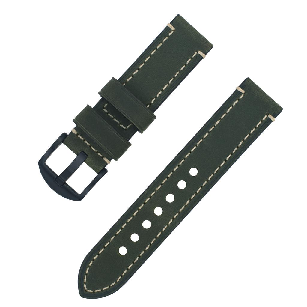 Customized First-Layer Cowhide Watch Strap, Crazy Horse Leather Handmade Strap, Wristband Decoration 22Mm Leather Strap Custom