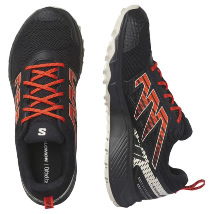 SALOMON Wander GORE-TEX Black Scarlet Men Sneakers Rainy-Day Scarlet-Ibis L47152600