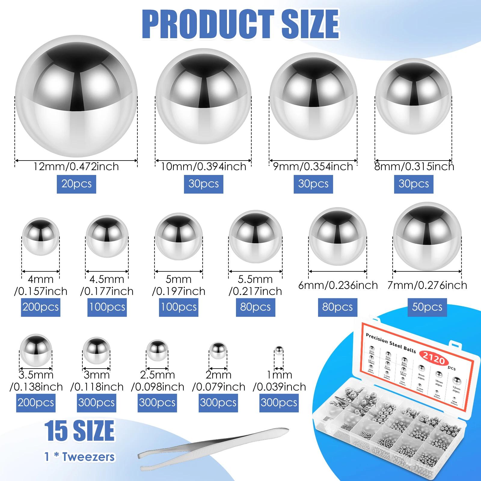 2120pcs Stainless Steel Precision Steel Balls