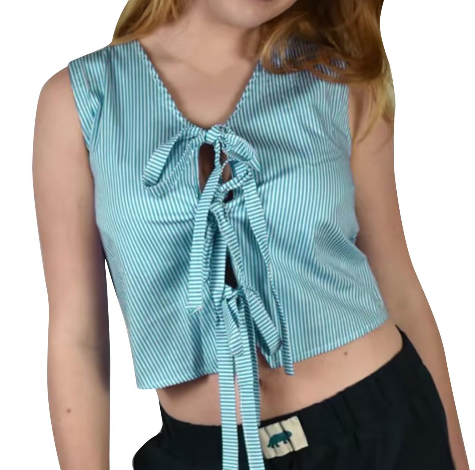 

Новый облегающий ажурный женский модный полосатый жилет без рукавов без бретелек, топ XS