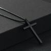 Stainless Steel Cross Necklace for Men Boys,Silver Color Plain Cross Pendant Collar,Hiphop Classic Punk Jewelry Gift