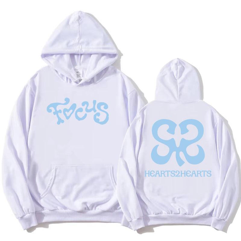 Focus Hearts2Hearts Hoodies Korea Girls Band Fashion Sweatshirts Long Sleeve Winter Hooded Pullovers Women Men Clothing Casual