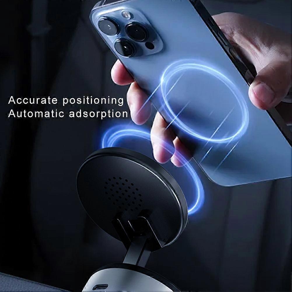 Intelligent Mobile Phone Holder Double-Sided Magnetic Car Mount Black Technology Universal Adsorption Bracket Vacuum Adsorption Stable For Phone