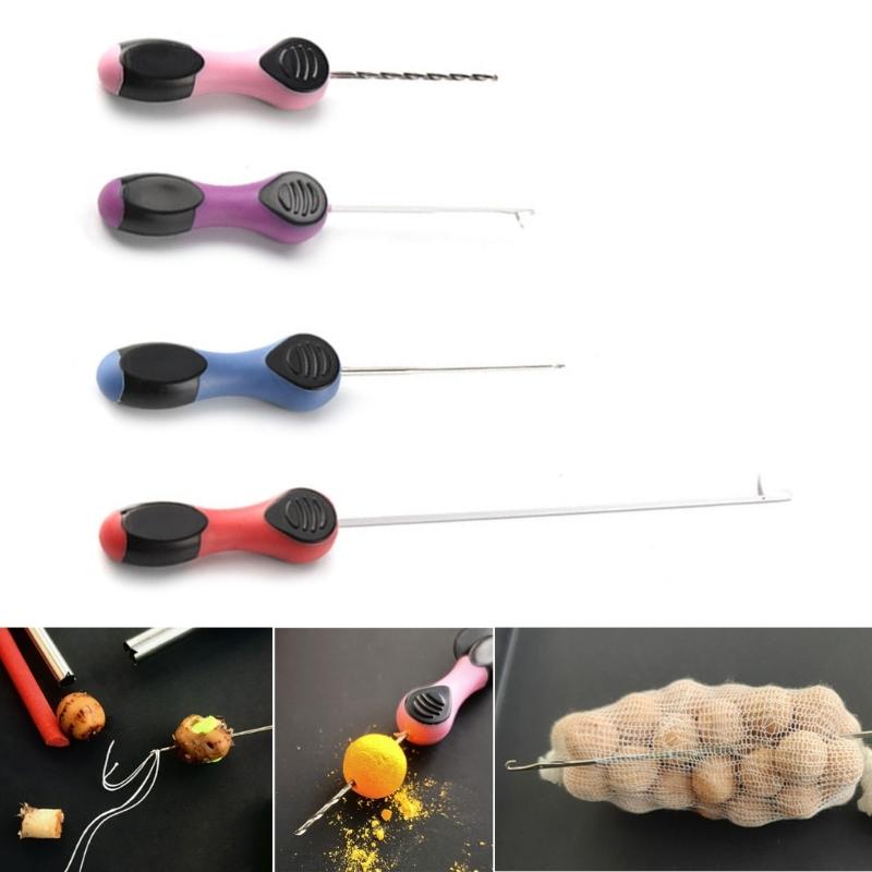 4Pcs Fishing Baits Needle Baiting Needle Tool Replacement Fishing Splicing Needle Baiting Hook Drill Rig Tool Easy To Use