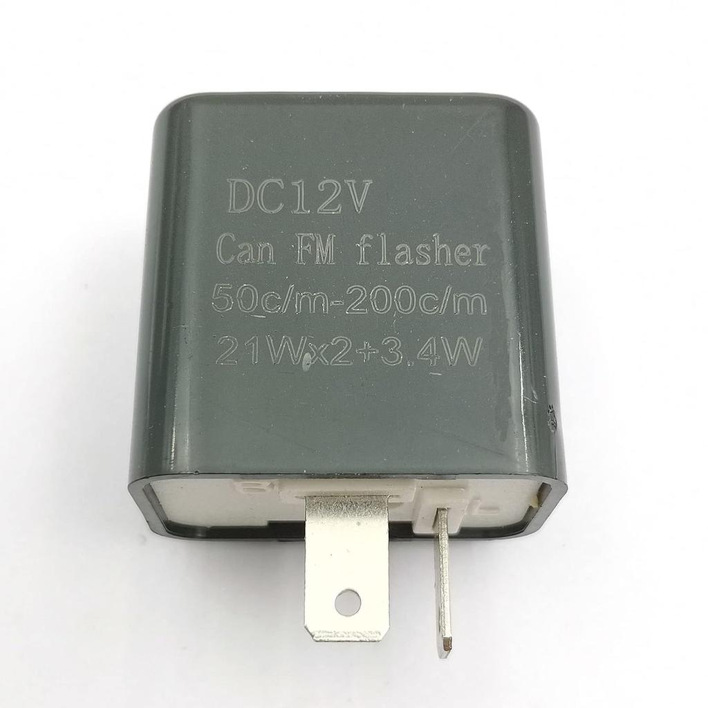 DEVMO Adjustable 2 PIN 12V Motorcycle Indicator Turn Signal Flasher Relay Perfect Compatible with Hon-da Grom Yamaha Harley etc. Motorcycle LED
