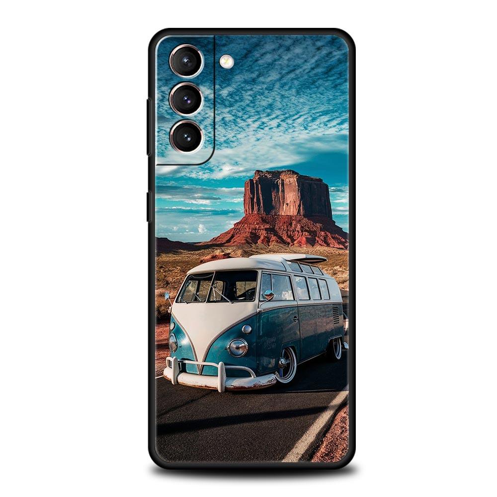 Phone Case For Samsung Galaxy S25 Edge S24 S23 S22 S21 Ultra S20 FE 5G S10 S10E S9 Plus Soft Cover Combi Van Car Outdoor Camping