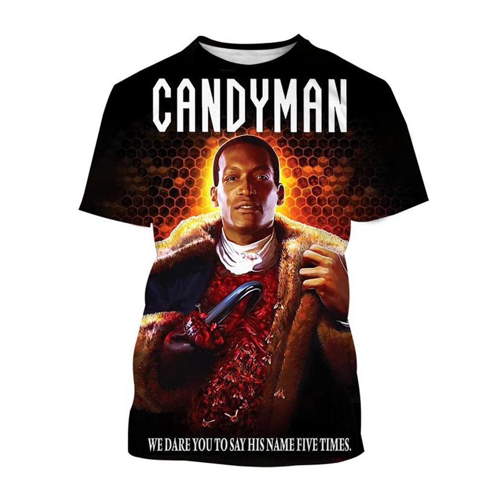 Sommer Rundhals 3D Film Candy Man Print Top Modische Lässige Kurzarm Herren T-Shirts