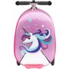 Maleta Montable 20 pulgadas Maleta Patinete para Niños con Ruedas Luminosas Morado