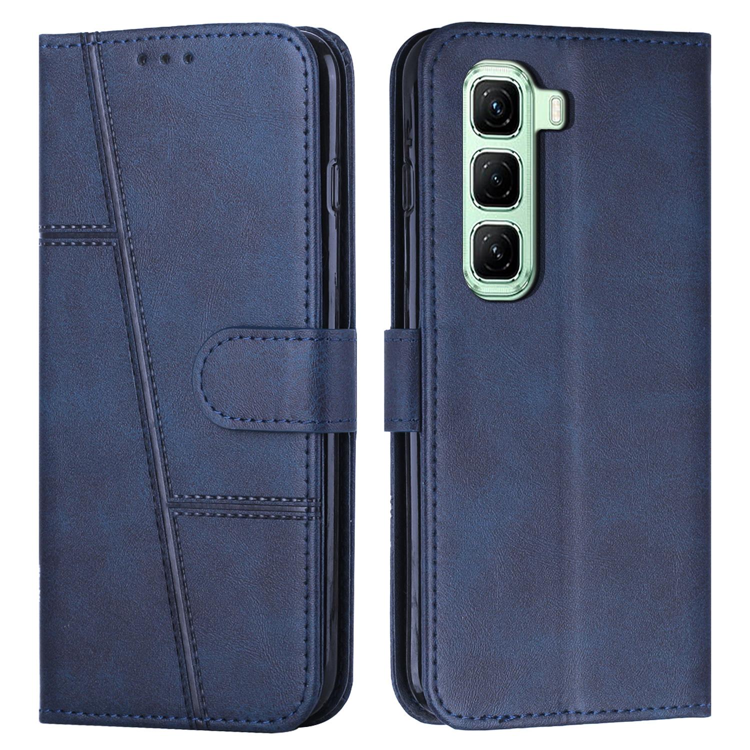 

For Infinix Hot 50 Pro+ 4G Case Stand Flip Protective Leather Phone Cover Sapphire