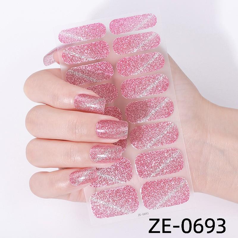 16pcs Cat Eye Nail Foil Sticker Set With Flash Effect Marble Flower Star Manicure Kit Women