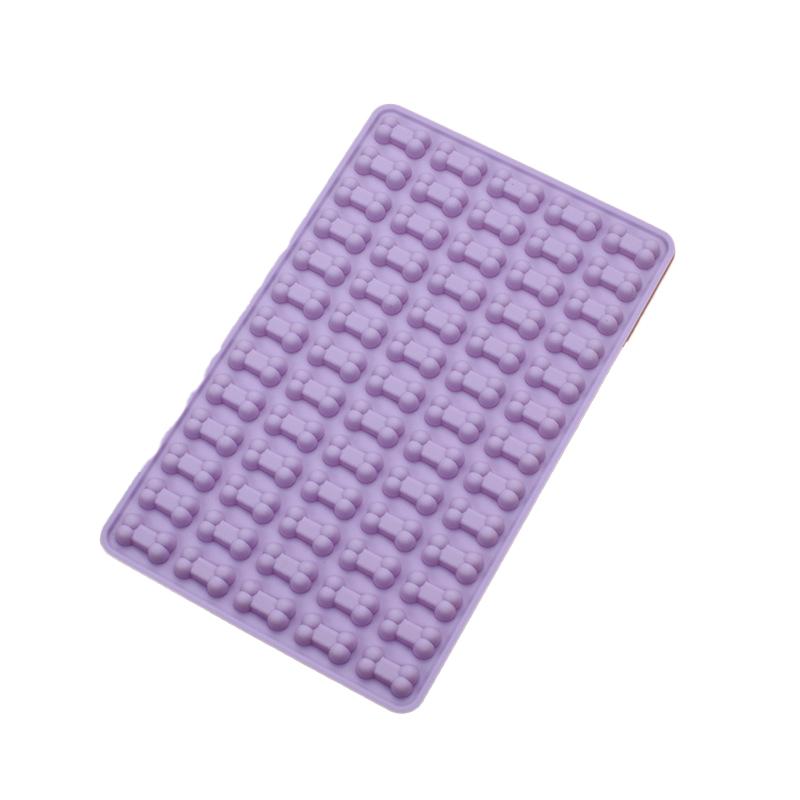 

1pcs Mini Bone Biscuit Mold Pink Gray Purple Chocolate Candy Bone Mold Family Home Party Funny Pet Snacks Soft Silicone Mold фиолетовый