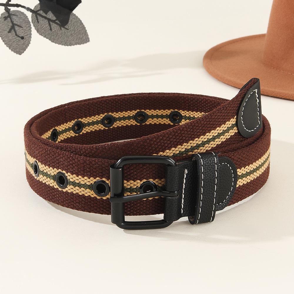 Cintura intrecciata in pelle rétro da uomo con fibbia a spilla singola - Casual, Versatile per pantaloni della tuta