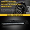 SMOKED White LED Side Light Rear Marker Bumper Lamp For 2015-22 Dodge Challenger