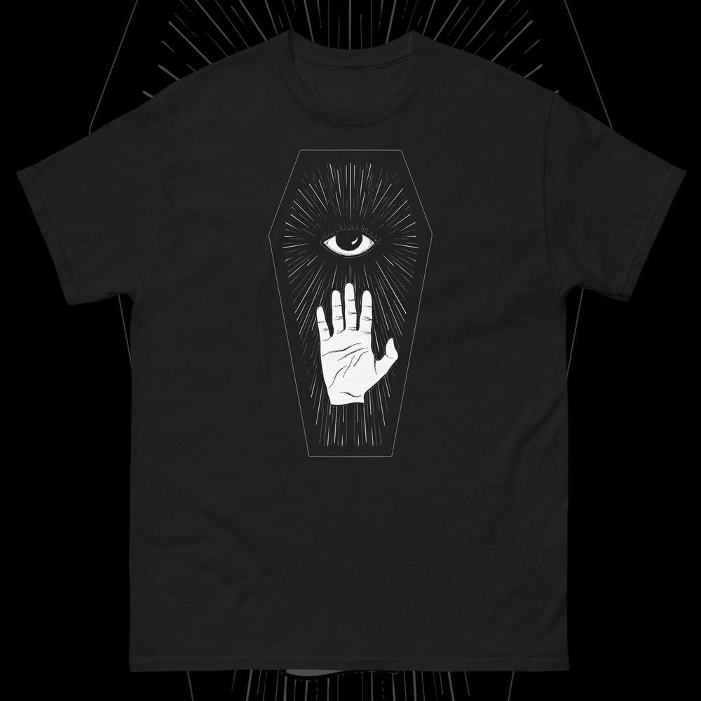 Coffin Club Shirt Gothic Occult Nu Goth Esoteric Tattoo Line Art  Unisex Tee