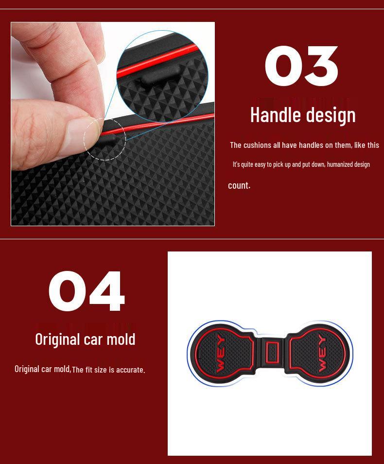 Wey Macchiato Car Door Slot & Cup Holder Mat - Interior Accessories