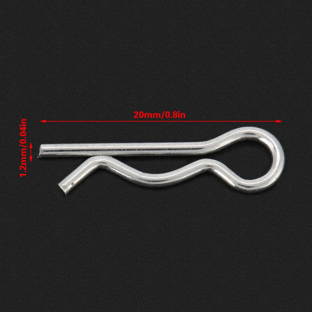 1.2*20mm R Type Cotter Pin Clips Zinc Plated Retaining Pins Spring Clips Hair Pin